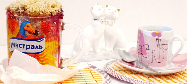 Кекс овсяно-ягодный за 5 минут