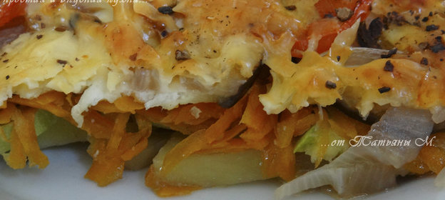 Овощная запеканка с фаршем