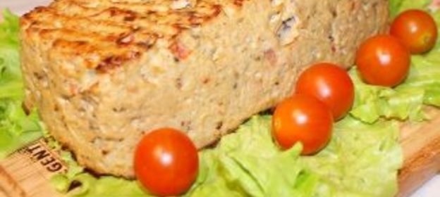 Куринный Хлеб с шампиньонами и болгарским перцом