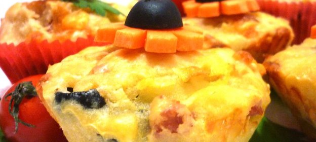 Закусочные кексы Пицца