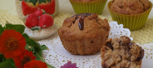 Кексы с изюмом и овсяными хлопьями