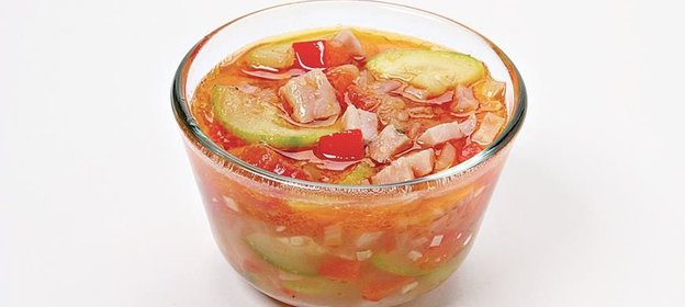 Соус из цуккини и ветчины