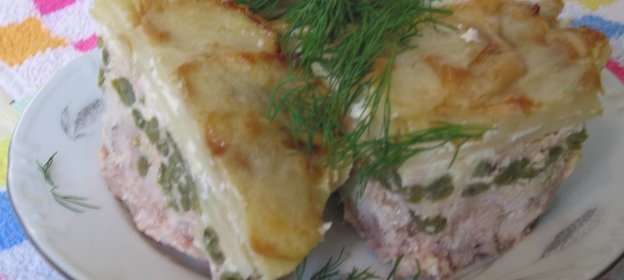 Картофельная запеканка с индейкой