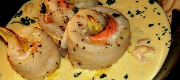 морской язык с пикантным соусом