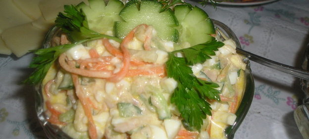 Салат с корейской морковкой