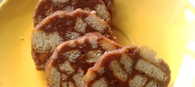 Сладкая колбаска со сгущенкой