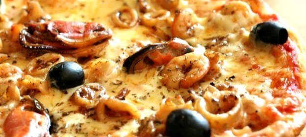 Пицца с морепродуктами