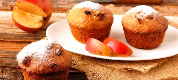 Постные яблочные кексы