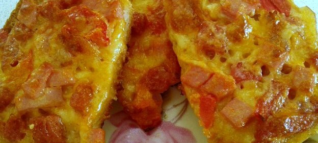 Мини пицца на хлебе