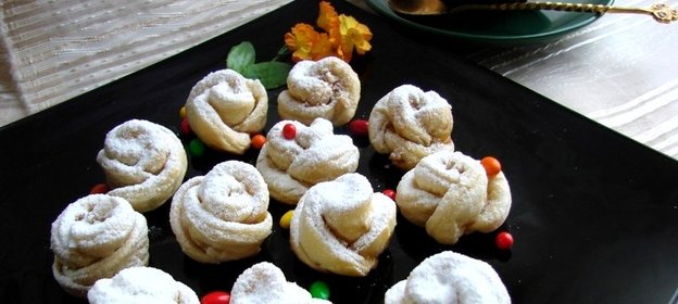 Печенье Розочки с орехами