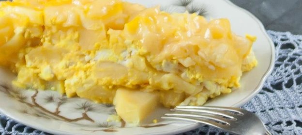 Картофельная запеканка с адыгейским сыром