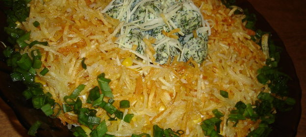 Салат гнездо перепёлки