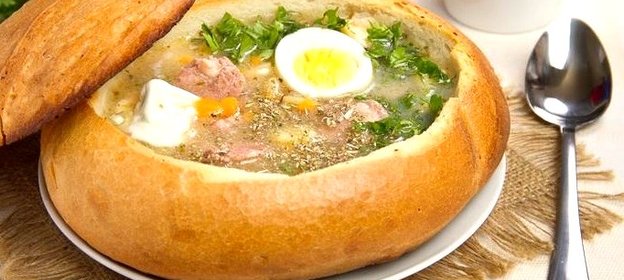 Суп в хлебе по-польски