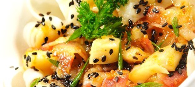 Салат из морских гребешков