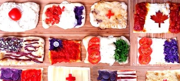 Пицца в виде флагов