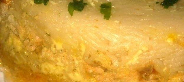 Запеканка из вермишели и курицы