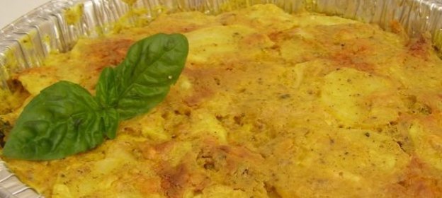 Запеканка из картофеля и кабачков (в микроволновке)