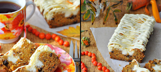 Морковный кекс со сливочным творожным сыром Рыжее настроение