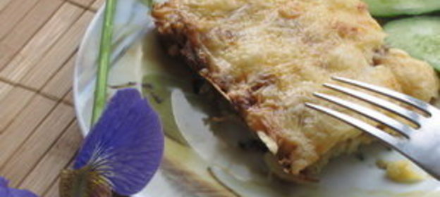 Капустная запеканка с грибами