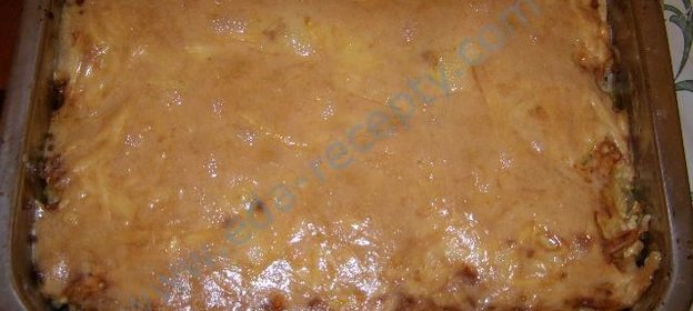 Запеканка с яблоками и фаршем Мужские капризы