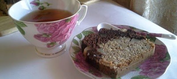 Кекс банановый с грушей и орехами (постный вариант)