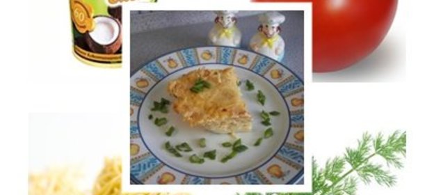 Запеканка из спагетти с кокосовым молоком