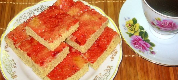 Песочное печенье с малиновым джемом