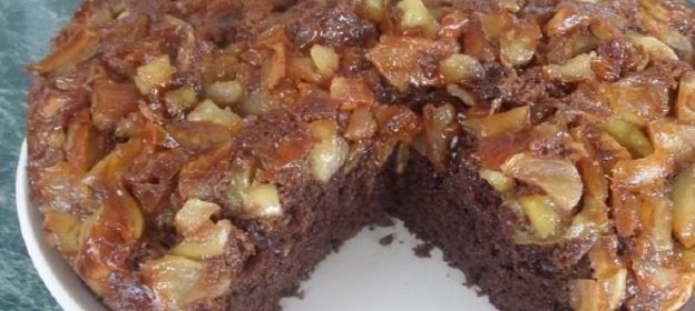 Банановый кекс с яблоками