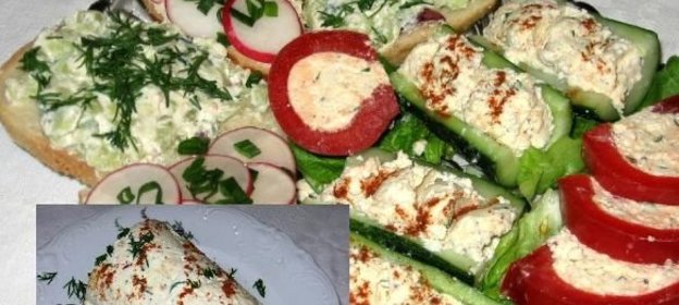 Салат из брынзы с помидорами