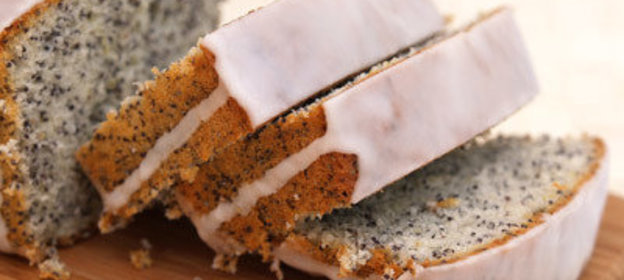 Маковый кекс с лимонной глазурью