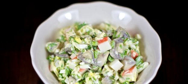 Салат Новогоднее лукошко