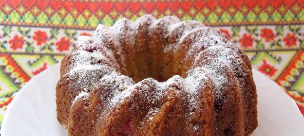 Кекс любимый с клюквой