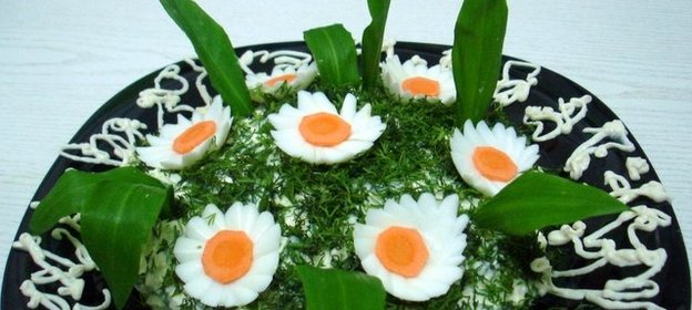 Салат из черемши с яйцом