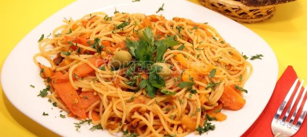Паста с овощами
