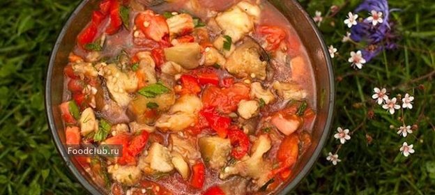 Салат из запечённых на гриле овощей