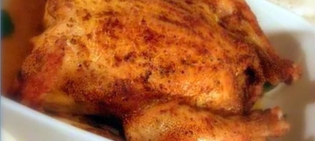 Курица в рукаве в духовке целиком