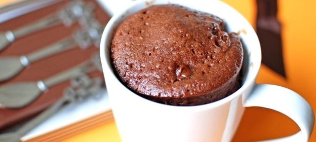 Кекс в кружке в микроволновке