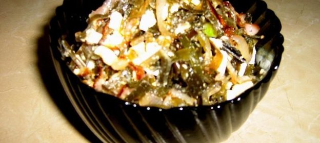 Морская капуста сушеная с яйцом