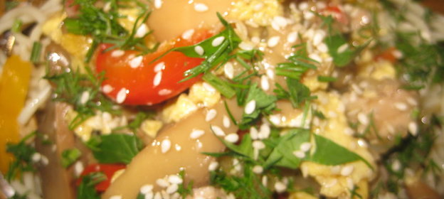 Спагетти с грибами по тайски(возможно вариант)