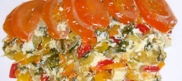 Овощная запеканка с брынзой