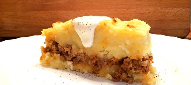 Запеканка из картофельного пюре с фаршем