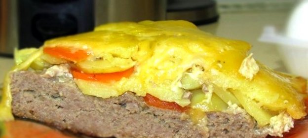 Запеканка с мясом и картошкой