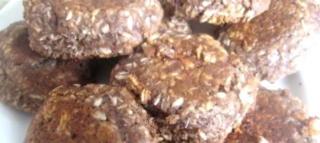 Кокосовое печенье с какао