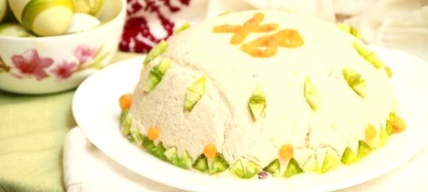 Пасха со сметаной и маслом