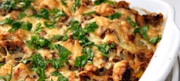 Картофельная запеканка с куриным фаршем
