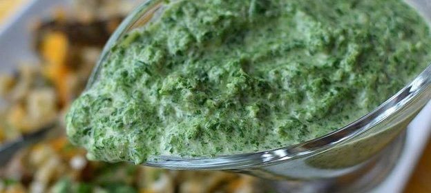 Сливочный соус со шпинатом