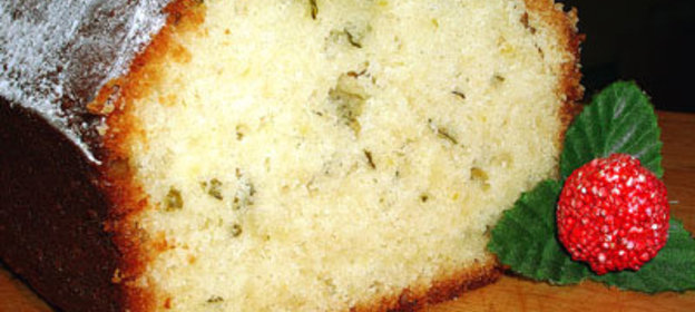 Кекс с лимоном и мятой