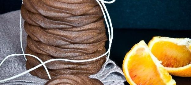 Песочное печенье: какао+апельсин