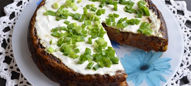 Запеканка из гусиной печени Нежность ( мультиварка)