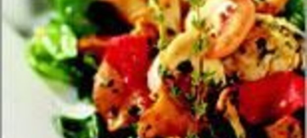 Морской гребешок с лисичками